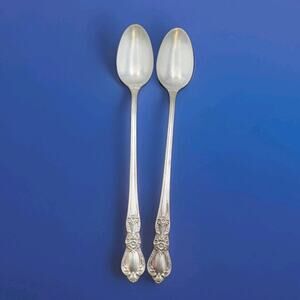 1847 IS Rogers Bros Silverware Set Of 2 HERITAGE Flatware Iced Spoon